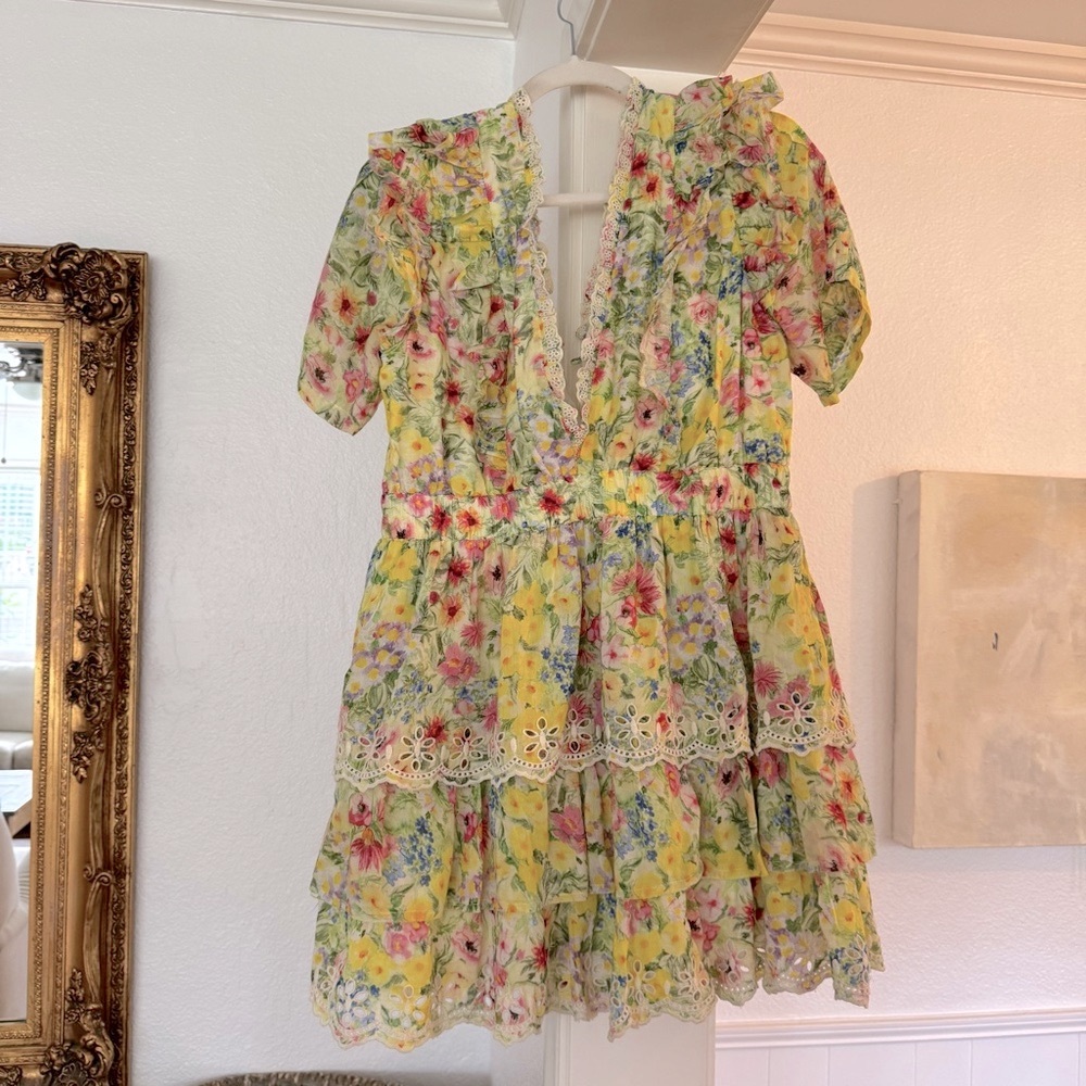 Sale! LoveShackFancy Floral Lace Trim Dress